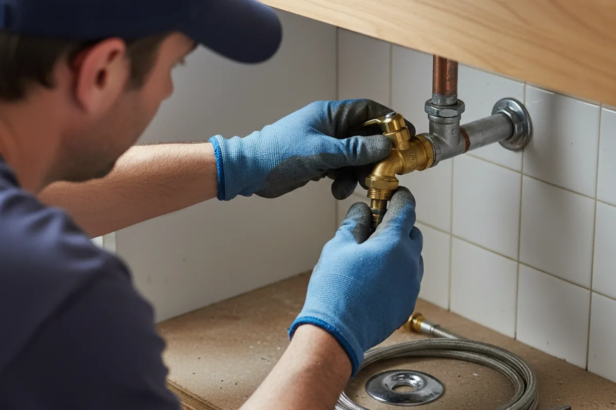 Shutoff valve and fitting work during Well Pump Repair in El Mirage